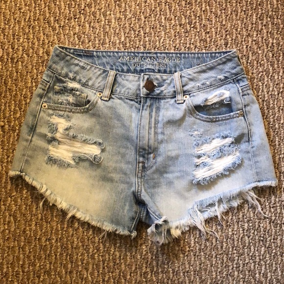 American Eagle Distressed Denim Shorts - Picture 1 of 4